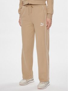 Puma Spodnie dresowe T7 624212 Beżowy Relaxed Fit. Brązowe spodnie dresowe Puma, l, bez wzorów, z dresówki. Za 189,99 zł.