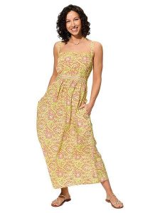 Aller Simplement Sukienka w kolorze żółtym rozmiar: 38/40. Żółte sukienki Aller Simplement, bez wzorów, klasyczne, bez kołnierzyka, bez ramiączek, maxi. Za 65,99 zł.