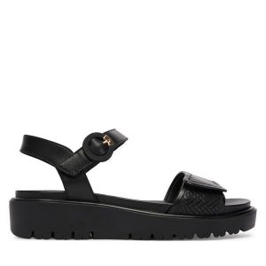 Sandały Ara. Czarne sandały Ara, bez wzorów, bez obcasa, na płaskiej podeszwie, bez zapięcia. Za 429,99 zł.