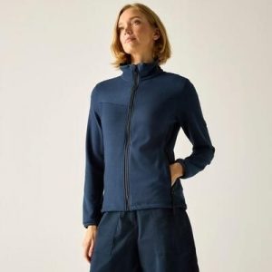 Bluza polarowa damska Florena z zamkiem błyskawicznym. Niebieskie bluzy Regatta, bez wzorów, z elastanu, bez kaptura. Za 298,00 zł.