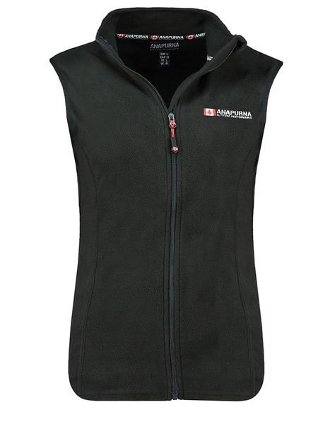 ANAPURNA Kamizelka polarowa "Vugana" w kolorze czarnym rozmiar: XXL. Czarne kamizelki ANAPURNA, xxl, bez wzorów, z polaru, bez kołnierzyka, bez ramiączek, bez kaptura. Za 56,66 zł.