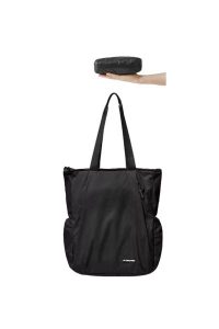 Torba turystyczna Oxygen 2 In 1 Folding Tote CNK2450XB025. Czarne torby podróżne i sportowe NATUREHIKE, bez wzorów, z poliamidu, na ramię. Za 199,99 zł.