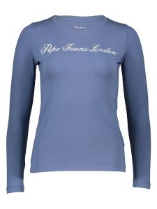 Pepe Jeans Koszulka w kolorze błękitnym rozmiar: XXS. Niebieskie bluzki Pepe Jeans, xxs, bez wzorów, z jeansu, bez kołnierzyka, bez ramiączek. Za 87,61 zł.