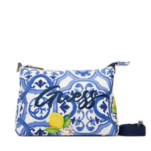 Torebka Guess. Niebieskie torebki klasyczne Guess, z aplikacjami, bez dodatków. Za 179,99 zł.