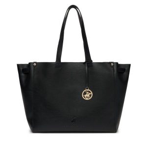 Torebka Beverly Hills Polo Club. Czarne shopper bag Beverly Hills Polo Club, bez wzorów, bez dodatków. Za 299,99 zł.