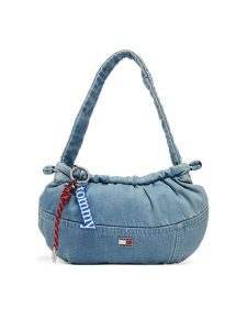 Tommy Jeans Torebka Tjw Icon Charms Denim Shlder Bag AW0AW18883 Niebieski. Niebieskie torebki klasyczne Tommy Jeans, bez wzorów, z denimu, bez dodatków. Za 409,99 zł.