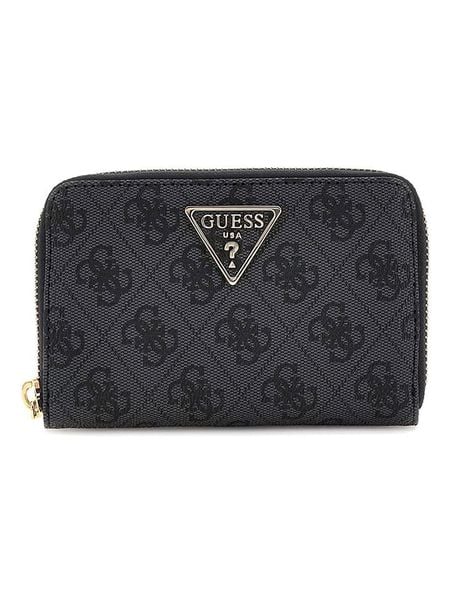 Guess Portfel w kolorze antracytowym - 14,5 x 10 x 2,5 cm rozmiar: onesize. Czarne portfele Guess, z aplikacjami, z materiału. Za 226,10 zł.