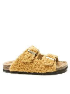 Mandel Klapki w kolorze brązowym rozmiar: 40. Brązowe klapki Mandel, bez wzorów, z otwartym noskiem, bez obcasa. Za 139,87 zł.