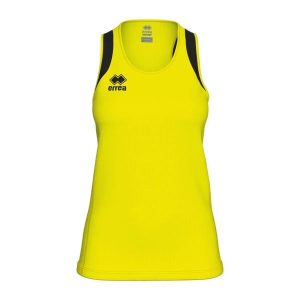 Damski tank top Errea Starter. Czarne topy ERREA, bez wzorów, bez kołnierzyka, bez ramiączek. Za 195,50 zł.