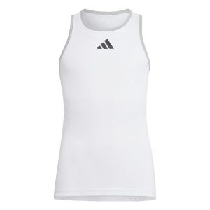 Club Tank Top. Białe topy ADIDAS, m, bez wzorów, z materiału, młodzieżowe, bez kołnierzyka, bez ramiączek. Za 175,30 zł.