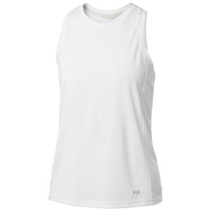 Damski tank top Helly Hansen Sval. Białe topy Helly Hansen, bez wzorów, z materiału, bez kołnierzyka, bez ramiączek. Za 188,50 zł.