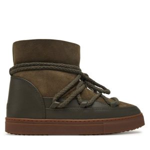 Śniegowce Inuikii. Zielone buty zimowe Inuikii, bez obcasa, bez zapięcia. Za 949,99 zł.