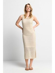 Rich & Royal Sukienka w kolorze beżowym rozmiar: XL. Brązowe sukienki Rich & Royal, na co dzień, xl, bez wzorów, z bawełny, bez kołnierzyka, bez ramiączek, maxi, proste. Za 180,49 zł.