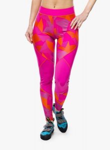 Legginsy wspinaczkowe La Sportiva Dimension Tights. Czerwone legginsy La Sportiva, bez wzorów, z materiału. Za 263,99 zł.