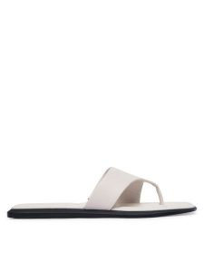 Calvin Klein Japonki HW0HW02866 Biały. Białe klapki Calvin Klein, bez wzorów, ze skóry, bez obcasa. Za 449,99 zł.