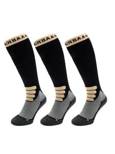 Skarpety narciarskie - Merino Wool Pro - 3 pary - Czarne. Czarne skarpetki POEDERBAAS, bez wzorów, z elastanu. Za 329,62 zł.