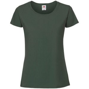 Koszulka Damska Iconic 190. Zielone bluzki FRUIT OF THE LOOM, xs, bez wzorów, sportowe, bez kołnierzyka, bez ramiączek. Za 37,99 zł.