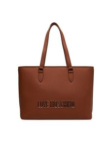 LOVE MOSCHINO Torebka JC4190PP1NKD0312 Brązowy. Brązowe shopper bag LOVE MOSCHINO, bez wzorów, ze skóry, bez dodatków. Za 759,99 zł.