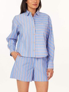 Scotch & Soda Koszula w kolorze niebiesko-pomarańczowym rozmiar: XL. Niebieskie koszule Scotch & Soda, xl, bez wzorów, z bawełny, bez kołnierzyka, bez ramiączek. Za 118,84 zł.