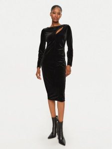 Armani Exchange Sukienka koktajlowa 6DYA76 YJ9WZ 1200 Czarny Regular Fit. Czarne kombinezony Armani Exchange, s, bez wzorów, z syntetyku, wizytowe, bez kołnierzyka, bez ramiączek. Za 319,99 zł.