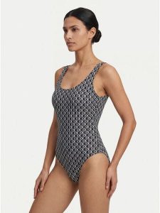 Calvin Klein Swimwear Strój kąpielowy LV00Q61205 Czarny. Czarne stroje jednoczęściowe Calvin Klein Swimwear, bez wzorów, z syntetyku. Za 369,99 zł.