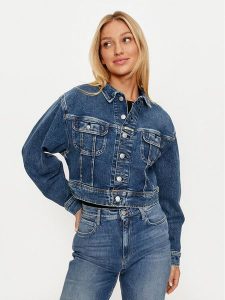 REPLAY Kurtka jeansowa W7Z1 .000.759 53D Niebieski Relaxed Fit. Niebieskie kurtki Replay, xl, bez wzorów, z bawełny, bez kaptura. Za 449,99 zł.