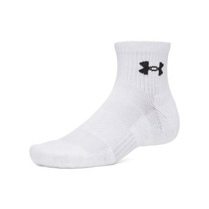 Under Armour UA PERFORMANCE COTTON 3P QTR Skarpety unisex. Białe skarpetki Under Armour, bez wzorów, z bawełny. W wyprzedaży za 48,99 zł.