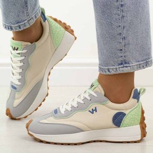 Multi półbuty damskie w sporowym stylu Vanhorn 93300. Brązowe buty sportowe VanHorn, na lato, bez wzorów, z dresówki, bez zapięcia. Za 129,00 zł.