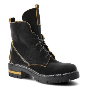 Czarne Botki Lemar Damskie Wygodne Buty Jesienne. Czarne botki Lemar, na jesień, z aplikacjami, z nubiku, bez obcasa, na obcasie, bez zapięcia. Za 279,00 zł.