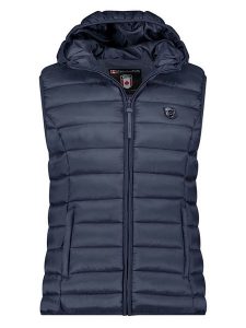Canadian Peak Kamizelka pikowana "Vakitaleak" w kolorze granatowym rozmiar: XXL. Niebieskie kamizelki Canadian Peak, xxl, bez wzorów, bez kołnierzyka, bez ramiączek, bez kaptura. Za 128,25 zł.