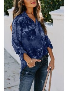 Milan Kiss Koszula w kolorze granatowym rozmiar: M. Niebieskie koszule Milan Kiss, m, bez wzorów, z wiskozy, bez kołnierzyka, bez ramiączek. Za 130,99 zł.