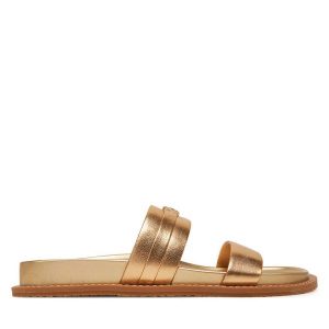 Klapki MICHAEL Michael Kors. Żółte klapki MICHAEL Michael Kors, bez wzorów, bez obcasa. Za 399,99 zł.