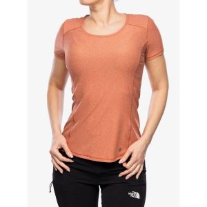 Koszulka szybkoschnąca damska Royal Robbins Amp Lite SS. Czerwone koszulki sportowe ROYAL ROBBINS, bez wzorów, bez ramiączek. Za 181,99 zł.