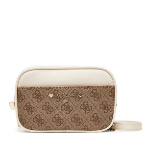 Torebka Guess. Brązowe listonoszki Guess, z aplikacjami, bez dodatków. Za 219,99 zł.