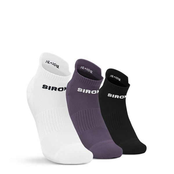 Krótkie skarpetki sportowe trójpak Fitness Siroko Trim Lavander. Białe skarpetki SIROKO, bez wzorów, z materiału. Za 84,00 zł.