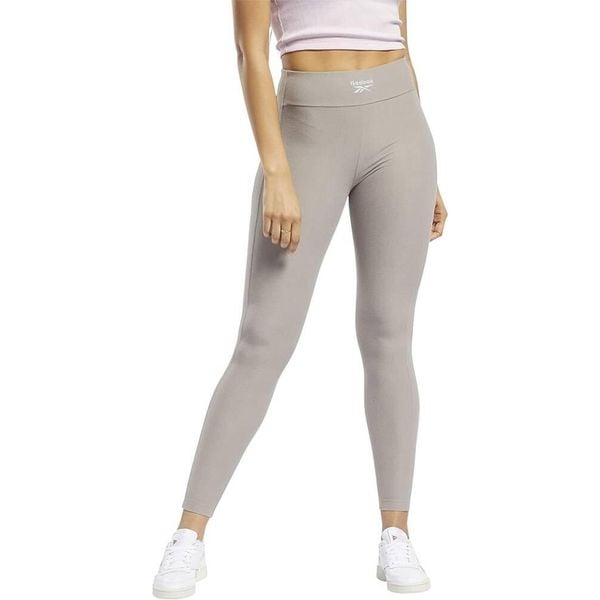 Legginsy treningowe damskie Reebok CL WDE Cozy Knit. Brązowe legginsy Reebok, bez wzorów. Za 66,00 zł.