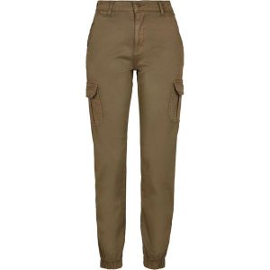 Spodnie Cargo Damskie Z Wysokimi Stanami. Zielone spodnie dresowe Urban Classics, bez wzorów. Za 172,99 zł.