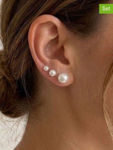 Heliophilia Kolczyki-wkrętki (6 szt.) z perłami syntetycznymi rozmiar: onesize. Białe kolczyki Heliophilia, z perłą, metalowe. Za 43,95 zł.