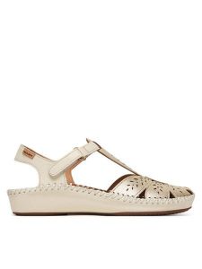 Pikolinos Sandały P. Vallarta 655-0841Clc1 Złoty. Żółte sandały Pikolinos, bez wzorów, ze skóry, bez obcasa, na płaskiej podeszwie, bez zapięcia. Za 559,99 zł.