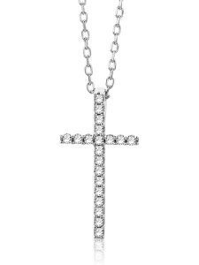 Revoni Złoty naszyjnik z diamentową zawieszką - dł. 45 cm rozmiar: onesize. Szare naszyjniki Revoni, z diamentem, złote. Za 2 057,99 zł.