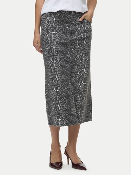 Vero Moda Spódnica jeansowa Veri 10336316 Szary Regular Fit. Szare spódnice Vero Moda, l, bez wzorów, z bawełny. Za 229,99 zł.