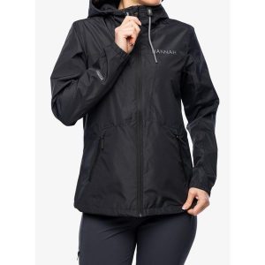 Kurtka przeciwdeszczowa damska Hannah Goldie. Szare kurtki Hannah, bez wzorów, bez kaptura. Za 384,55 zł.