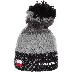 Czapka narciarska dla dorosłych Viking Cornet, z pomponem. Czarne czapki Viking, bez wzorów, sportowe. Za 74,00 zł.