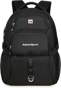Plecak Aspensport 29 L Czarny - wodoodporny, z przegrodą na laptopa. Czarne plecaki Erima. Za 98,69 zł.