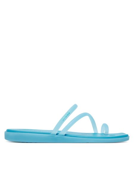 Crocs Japonki Miami Frosted Toe Loop 211253 Niebieski. Niebieskie klapki Crocs, bez wzorów, z tworzywa sztucznego, bez obcasa. Za 189,99 zł.