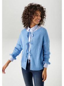 Aniston Kardigan w kolorze błękitnym rozmiar: 38. Niebieskie kardigany Aniston. Za 52,17 zł.