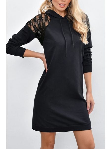 LA Angels Sukienka dresowa w kolorze czarnym rozmiar: S. Czarne sukienki LA Angels, na co dzień, s, bez wzorów, z dresówki, bez kołnierzyka, bez ramiączek, mini, proste. Za 165,99 zł.