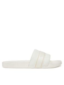 Tommy Hilfiger Klapki Hilfiger Poolside With Webbing FW0FW08529 Biały. Białe klapki TOMMY HILFIGER, bez wzorów, ze skóry, bez obcasa. Za 129,99 zł.