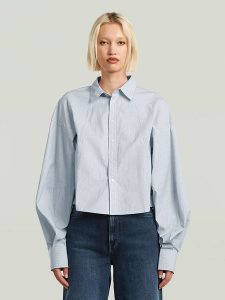 G-Star Koszula - Loose fit - w kolorze błękitnym rozmiar: M. Niebieskie koszule G-Star, m, bez wzorów, z bawełny, bez kołnierzyka, bez ramiączek. Za 264,15 zł.