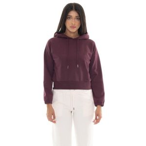 Bluza zimowa Leone 1947 Never Without Damen, Halsausschnitt, Reißverschluss. Czerwone bluzy LEONE 1947 APPAREL, na zimę, bez wzorów, z bawełny, bez kaptura. W wyprzedaży za 162,09 zł.